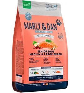 Marly & Dan Senior Dog Medium & Large Breed Fresh Salmon Holistic & Hypoallergenic 3kg kuivtoit