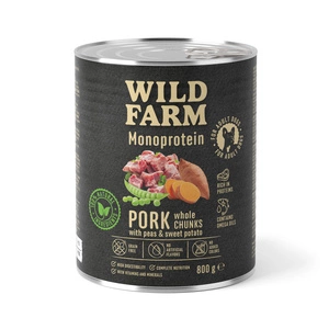 WILD FARM Monoprotein Pork 800g hüpoallergeenne koeratoit