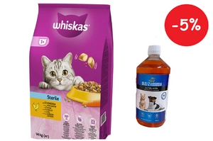 WHISKAS Sterile 14kg - kuivtoit kassidele pärast steriliseerimist, kanaga