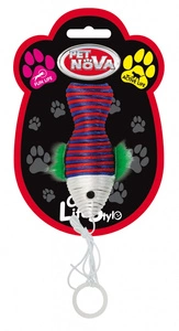 Pet Nova kassimänguasja värviline kala 10x4cm