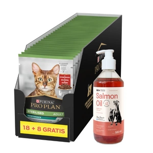 Purina Pro Plan Steriliseeritud veiselihaga kassidele 26x85g (18+8 TASUTA)