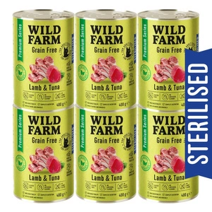 WILD FARM Premium Grain Free Lambaliha ja tuunikala 400g - teraviljavaba toit steriliseeritud kassidele