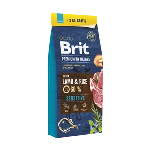 BRIT Premium By Nature Sensitive Lamb 15kg+3kg