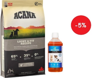 ACANA HERITAGE Light & Fit Dog 11,4kg + LAB V lõheõli koertele ja kassidele 500ml