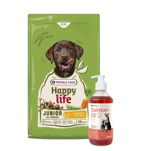 VERSELE-LAGA Happy Life Junior Chicken 7,5kg - kutsika- ja noorkoeratoit kodulindudega