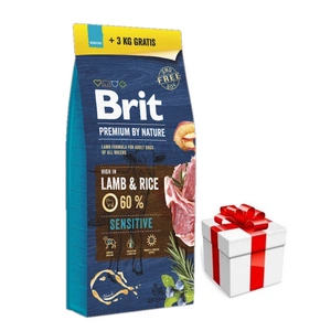 BRIT Premium By Nature Sensitive Lamb 15kg+3kg