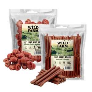 WILD FARM Pehmed lambaliha kuubikud 500g koeratoidud
