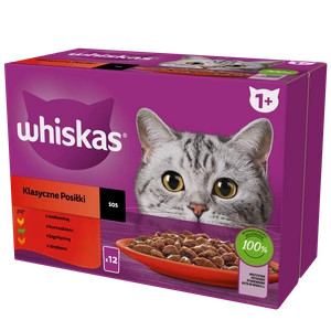 WHISKAS Adult Meal 12x85g Poultry Flavours - märja kassitoit želees (kana, part, linnuliha, kalkun) kotikeses