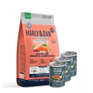 Marly & Dan Senior Dog Medium & Large Breed Fresh Salmon Holistic & Hypoallergenic 12kg kuivtoit 12kg