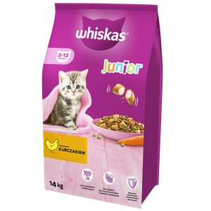 WHISKAS Junior 14kg - kuivtoit kassidele kanaga