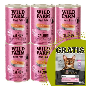 WILD FARM Pasteet lõhega 400g - gluteenivaba kassitoit