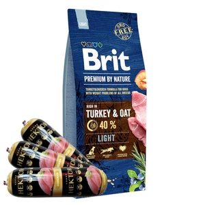 Brit Premium By Nature Light 15kg + Hector kodulinnuliha baari 3x900g