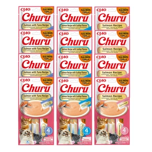 INABA CAT CHURU lõhe tuunikalaga 4x14g