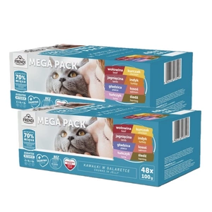 Frendi kassikotti liha- ja kalamaitsed želees 48x100g