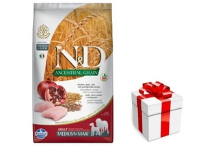 Farmina N&amp;D Ancestral Grain canine CHICKEN &amp; POMEGRANATE ADULT MEDIUM&amp;MAXI 12kg + STAIGMENA FOR DOGS