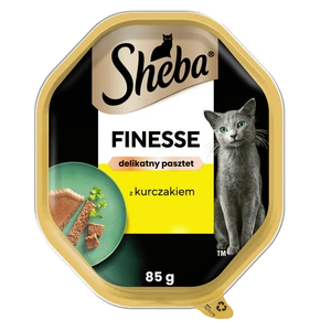 SHEBA Finesse tray 85 g - märg täistoit täiskasvanud kassidele, kanaga, pasteedis