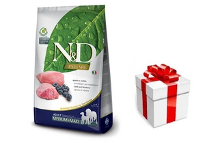 FARMINA N&D Prime canine LAMB & BLUEBERRY ADULT MEDIUM & MAXI KUIVtoit 12kg + STAIGMENA KUTSE KOERTELE