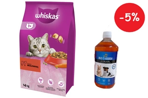 WHISKAS Adult 14kg - kuivtoit kassidele veiseliha ja köögiviljadega