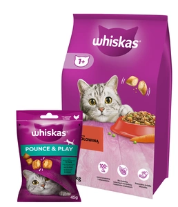 WHISKAS Adult 14kg - kuivtoit kassidele veiseliha ja köögiviljadega