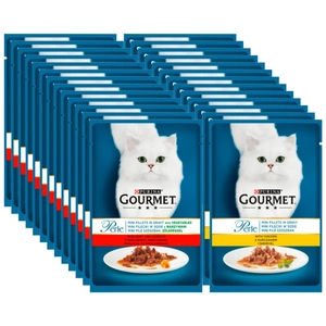 Purina Gourmet Perle kassitoit minifilee kastmes Segatud maitsed 26x85g