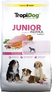 TROPIDOG Premium Junior L kalkuni ja riisiga 12kg
