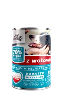 Frendi tükid õrnas kastmes veiselihaga 400g koertele