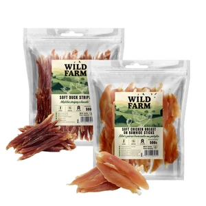 WILD FARM Kana rinnafilee pulgal 500g koerale mõeldud maiuspala
