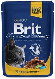 BRIT Cat kana ja kalkuniga 100g