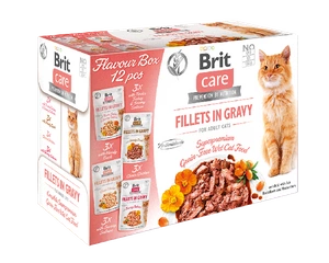 BRIT CARE kassifilee kastmesegu 12x85g BRIT CARE Cat Fillet in Gravy mix 12x85g