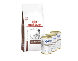 ROYAL CANIN Gastro Intestinal GI25 2kg DOG + ENZO VET Intestinal dieet koertele lambalihaga 3x400g