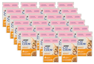 PURINA Cat Chow täiskasvanud kassitoit lõhe ja roheliste ubadega želees 85g