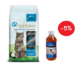 Applaws Cat Adult Ocean Fish with Salmon Cat Food 6kg+ LAB V lõheõli koertele ja kassidele 500ml
