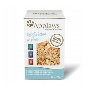 Applaws Cat Tin Multipack Fish Selection in Broth 12x70g