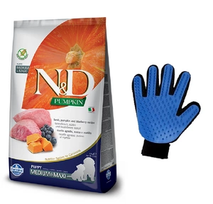 Farmina N&D Pumpkin Grain Free canine LAMB & BLUEBERRY PUPPY MEDIUM & MAXI 12kg + kammkinnas tasuta
