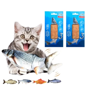 NUXIE® kassi mänguasi plüškala usb 28cm kassimaibaga