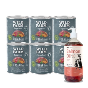 WILD FARM Superfood Wild Boar (Hirve liha jamsside, marjade ja maitsetaimedega) 800g teraviljavaba koeratoit