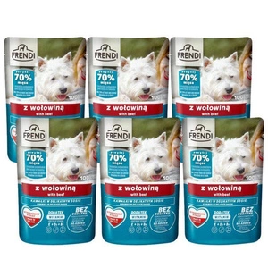 Frendi- tükid delikaatses kastmes veiselihaga koertele 6x100g
