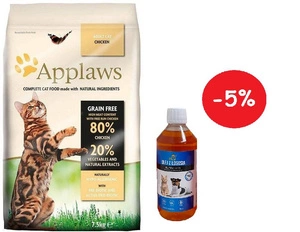 Applaws Adult Chicken Dry Cat Food 2kg + LAB V lõheõli koertele ja kassidele 250ml