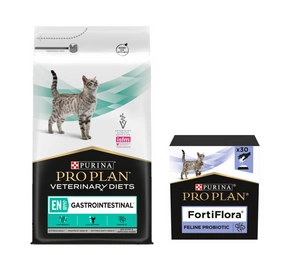 PURINA Veterinary PVD LT Gastrointestinal cat 5kg + PURINA PVD FortiFlora Cat 30 kotikest
