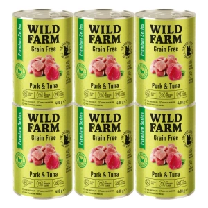 WILD FARM Premium Grain Free Pork and Tuna 400g - teraviljavaba kassitoit