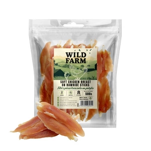 WILD FARM Kana rinnafilee pulgal 500g koerale mõeldud maiuspala