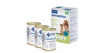 Virbac Pronefra 180ml + ENZO VET hüpoallergeenne dieet küülikuga koertele 3x400g