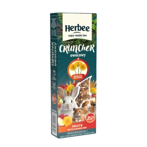 HERBEE cruncher närilistele ja küülikutele 115g puu- ja köögiviljad võilillega