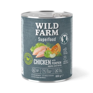 WILD FARM Superfood Chicken (kana kõrvitsaga, õunaga ja maitsetaimedega) 800g teraviljavaba koeratoit