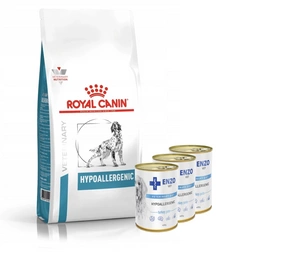 ROYAL CANIN Hypoallergenic DR21 14kg + 3x ENZO VET hüpoallergeenne dieet kalkuniga koertele 400g