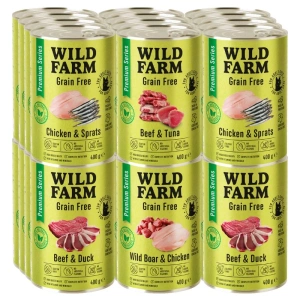 WILD FARM Premium Grain Free Wild Boar and Chicken 400g - teraviljavaba kassitoit