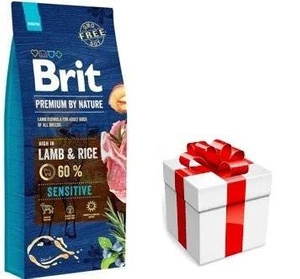 BRIT Premium By Nature Sensitive Lamb 15kg + üllatus oma koerale