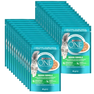 Purina One Cat Indoor tuunikala ja roheliste ubadega 26x85g