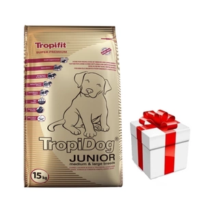 TROPIDOG Super Premium junior keskmiste ja suurte tõugude kalkun, lõhe ja muna 15kg