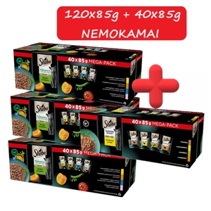 SHEBA kotike 40x85g Selection in Sauce - märg kassitoit kastmes (kana, kalkun, part, linnuliha)